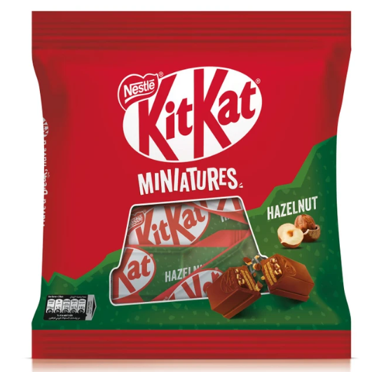 NESTLE KITKAT MINIATURE HAZELNUT PKT 96G