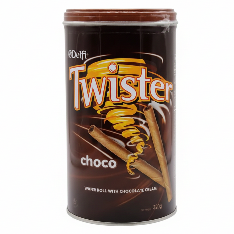 DELFI TWISTER TIN CHOCOLATE 320GM
