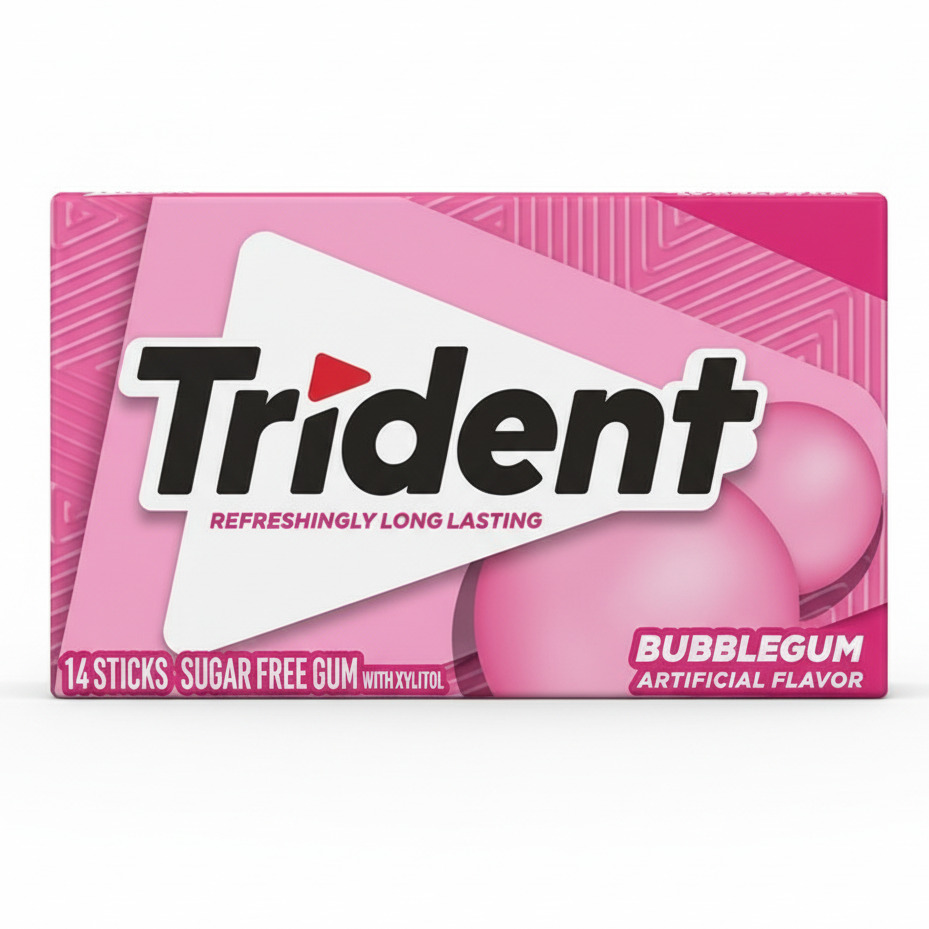 Trident Bubble Gum(14 STICKS)