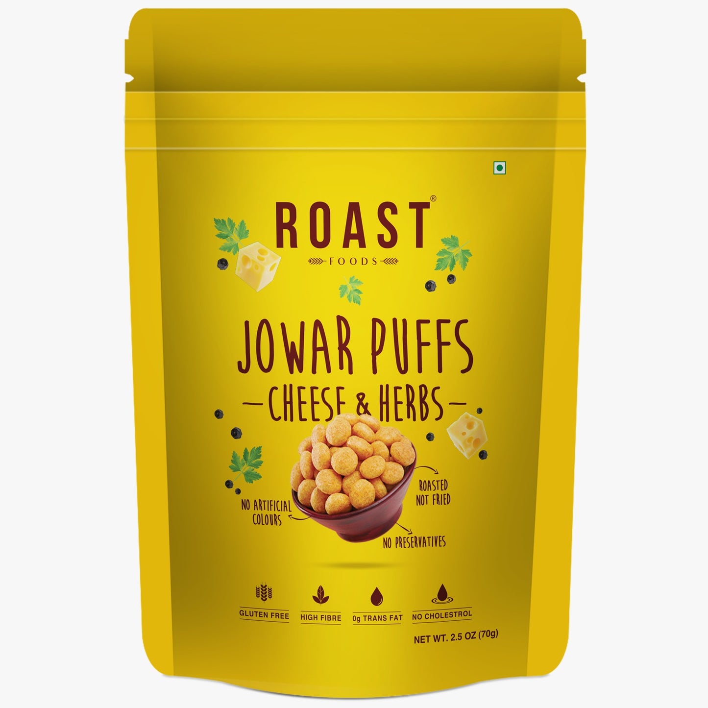 Roast Jowar Puffs Cheese Herbs