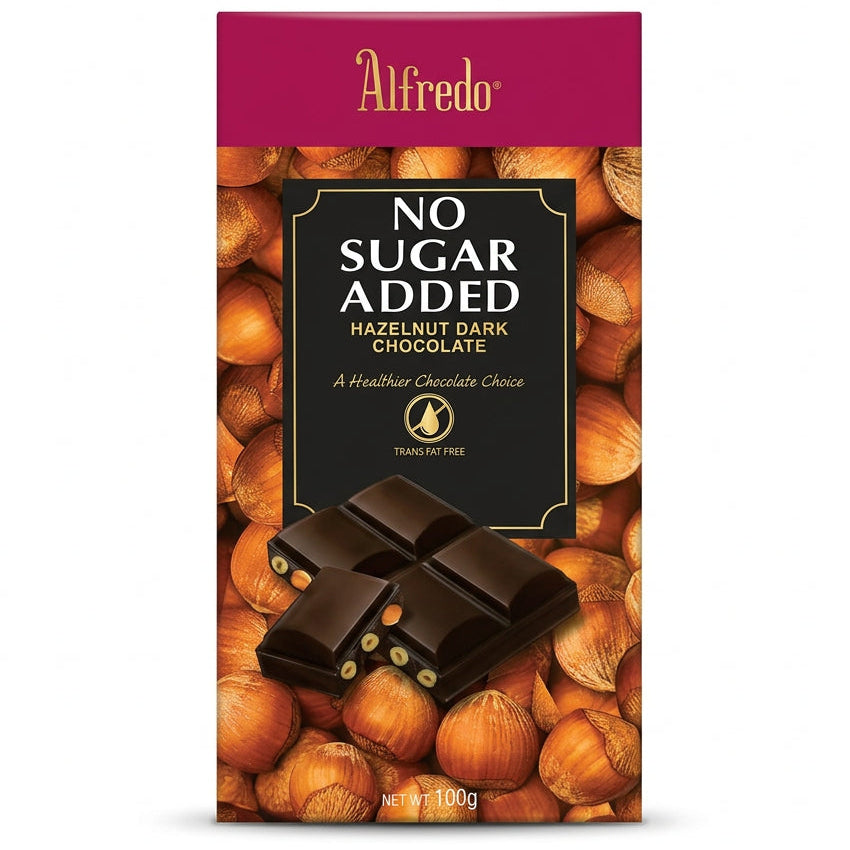 Alfredo No Sugar Dark and Hazelnut 100G