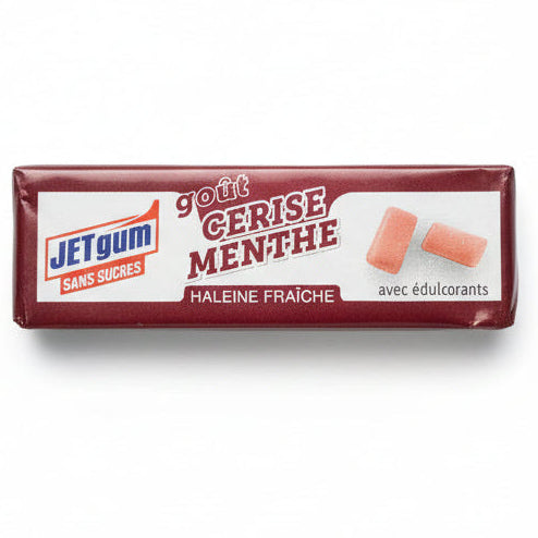 JET GUM GOUT CERISE MENTHE 6 pieces