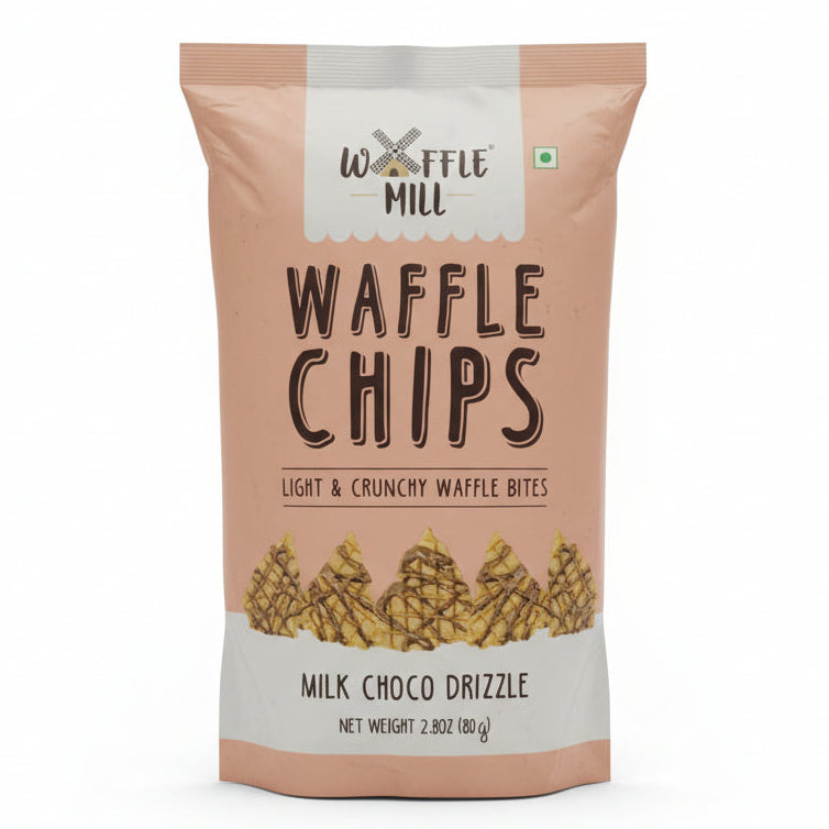 Waffle Mill Milk Choco Drizzle chips 80gm
