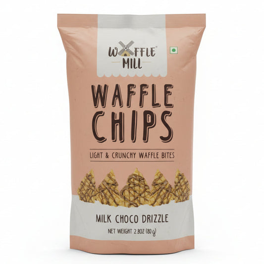 Waffle Mill Milk Choco Drizzle chips 80gm