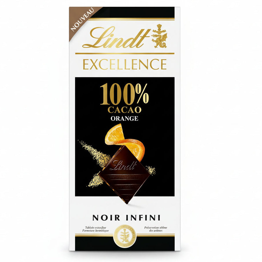 LINDT EXELLENCE BAR 100%DARK ORANGE