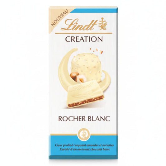 LINDT CREATION BAR ROCHER BLANC 150G