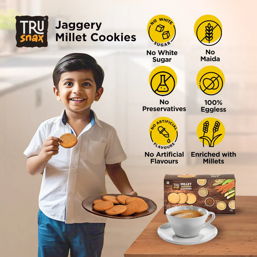 Trusnax millet jaggery cookies 120g