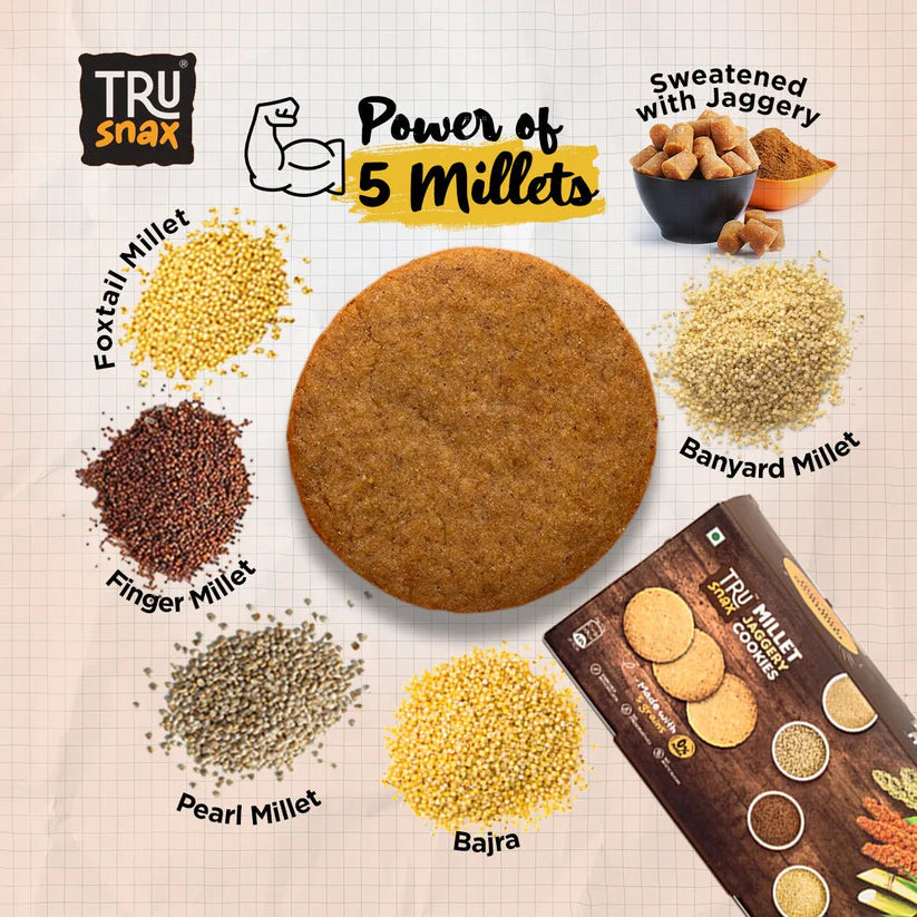 Trusnax millet jaggery cookies 120g