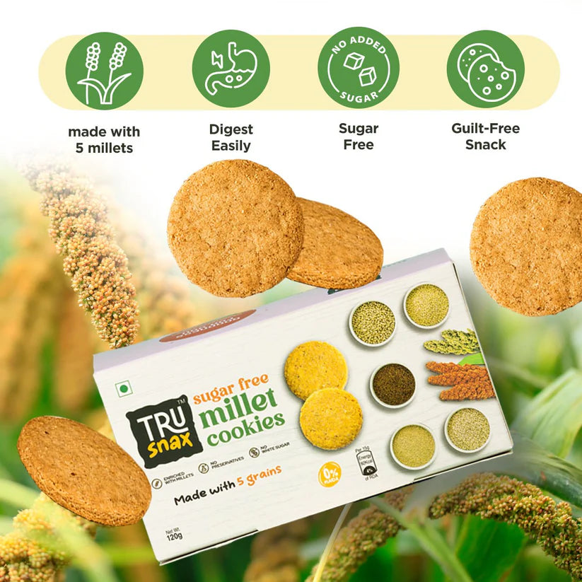 Trusnax Sugar free millet cookies 120g